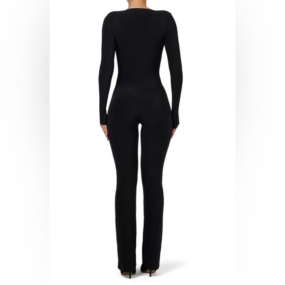 Naked Wardrobe Deep V-Neck Jumpsuit (Pink Blush) - Picture 2 of 8